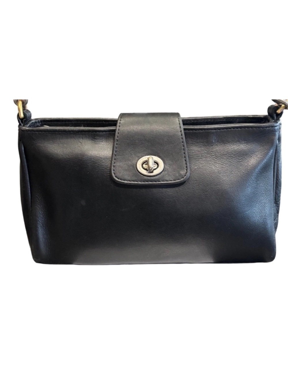 Coach Vintage Legacy Demi Crossbody Black Leather Bag 9154